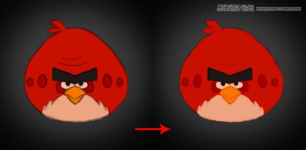 用PS绘制可爱的愤怒的小鸟