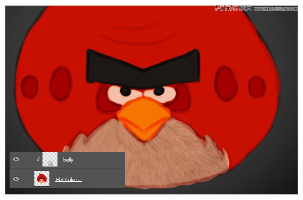 用PS绘制可爱的愤怒的小鸟