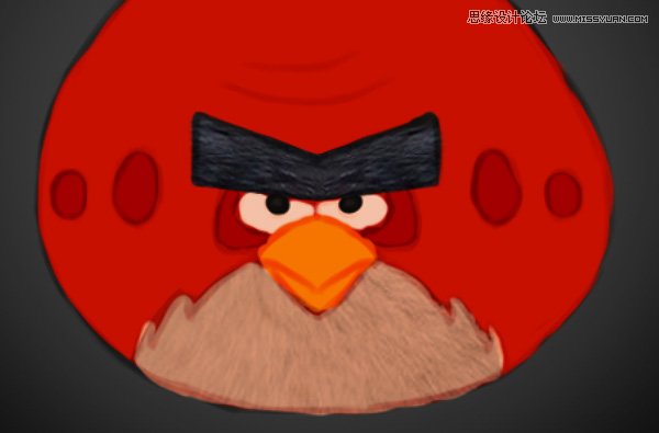 用PS绘制可爱的愤怒的小鸟