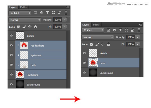 用PS绘制可爱的愤怒的小鸟
