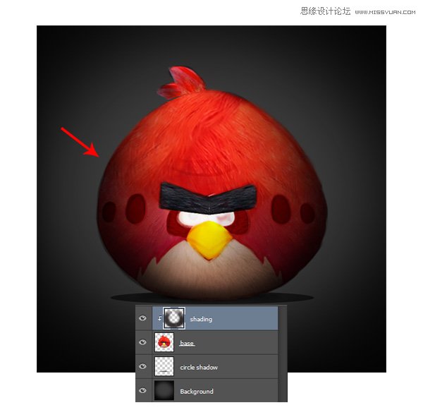 用PS绘制可爱的愤怒的小鸟