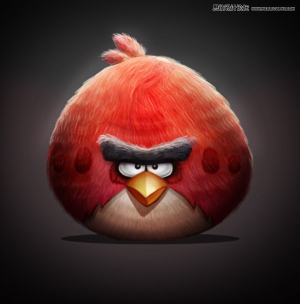 用PS绘制可爱的愤怒的小鸟