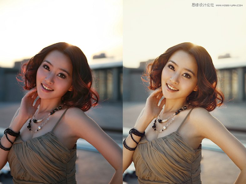 ps调出外景逆光人像质感肤色效果