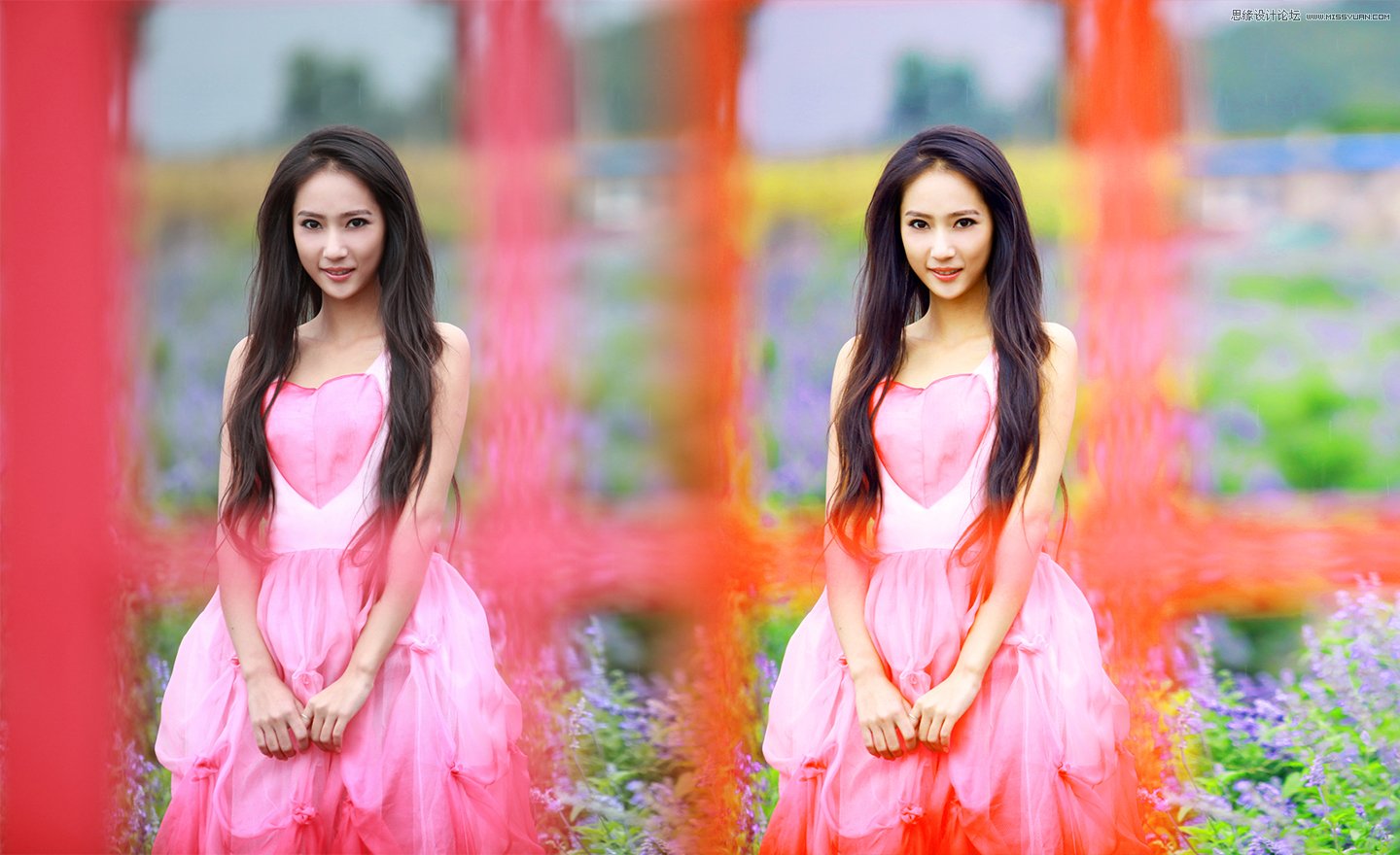 用PS调出花园女孩清新通透肤色效果图