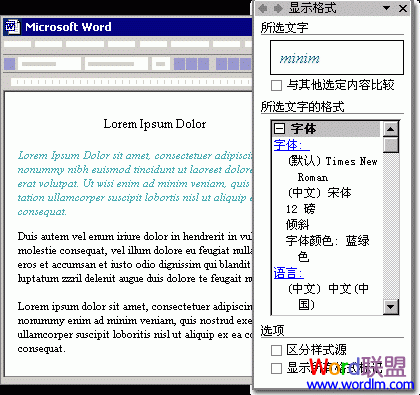 word2003查看格式 怎么样用Word2003查看格式详细信息