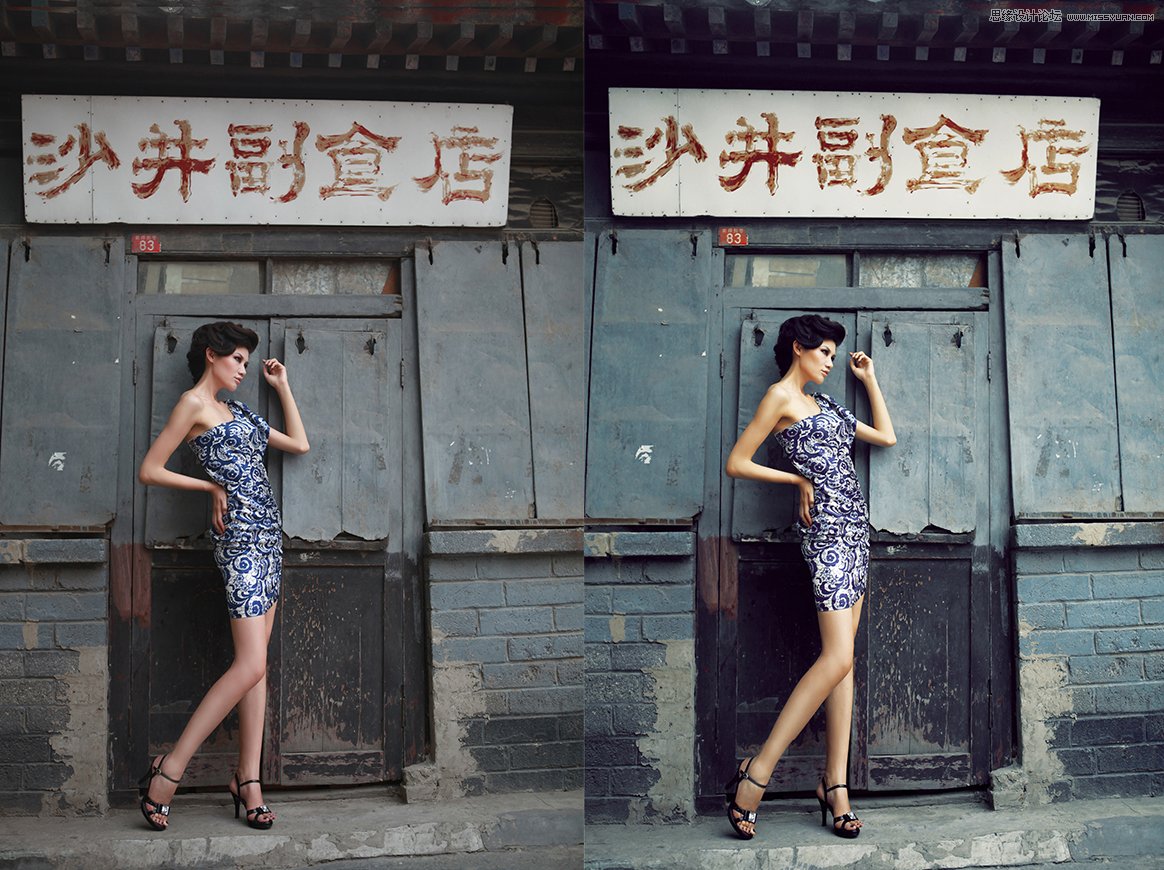 ps调出人像照片后期质感古铜色效果