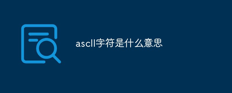 ascll字符是什么意思