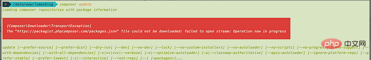 1616493196590998.png 解决问题:composer failed to open stream: Operation now in progress