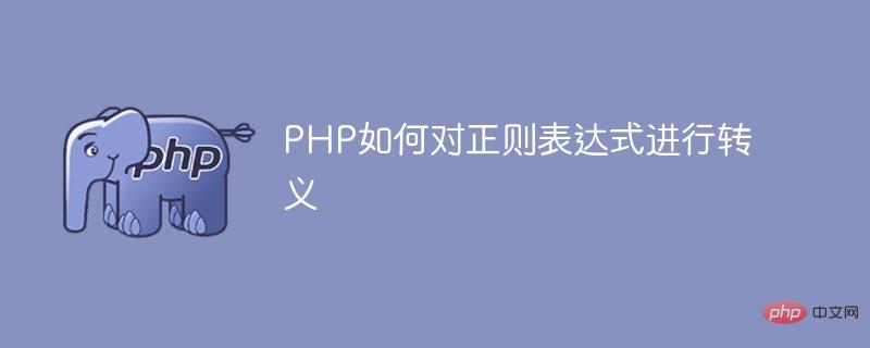 PHP如何对正则表达式进行转义