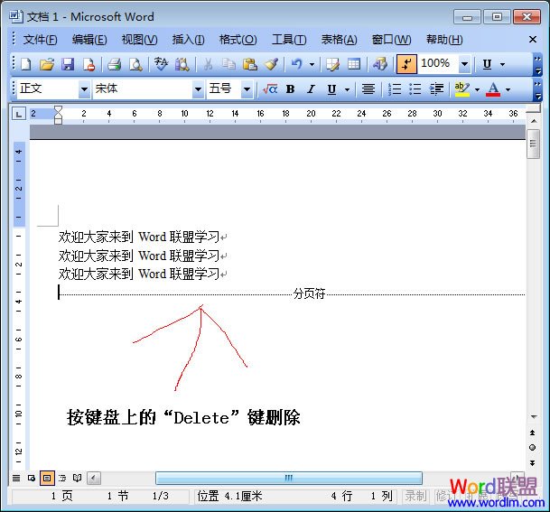 如何删除分隔符 两个版本Word2007和2003中如何删除分隔符