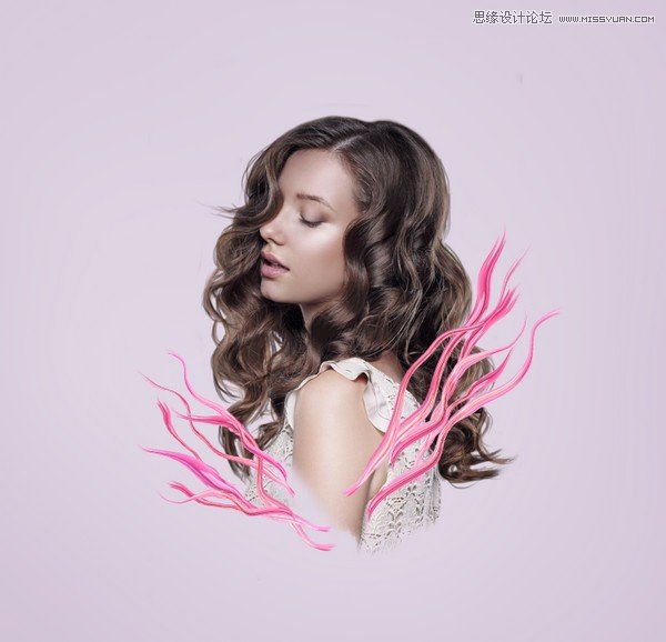 ps合成创意的花朵人像效果图