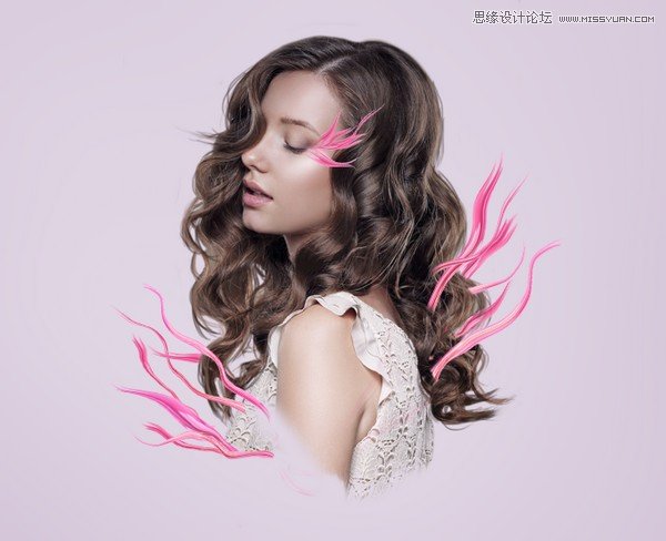 ps合成创意的花朵人像效果图