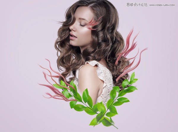ps合成创意的花朵人像效果图