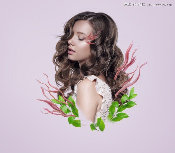 ps合成创意的花朵人像效果图