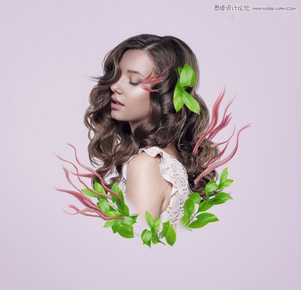 ps合成创意的花朵人像效果图