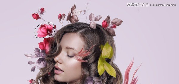 ps合成创意的花朵人像效果图