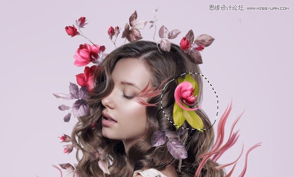 ps合成创意的花朵人像效果图