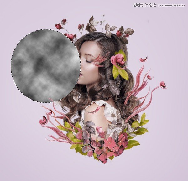 ps合成创意的花朵人像效果图