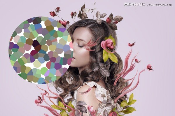 ps合成创意的花朵人像效果图