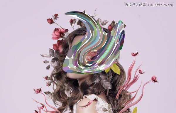 ps合成创意的花朵人像效果图