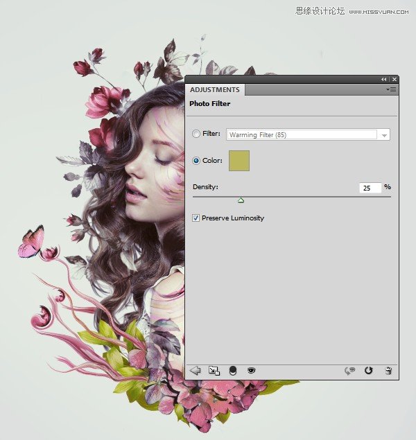 ps合成创意的花朵人像效果图