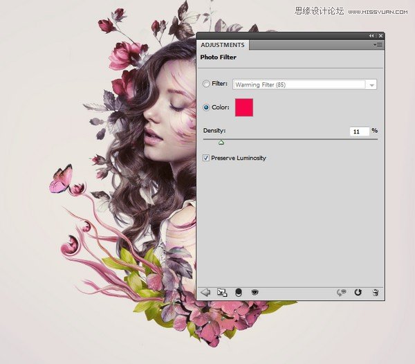 ps合成创意的花朵人像效果图
