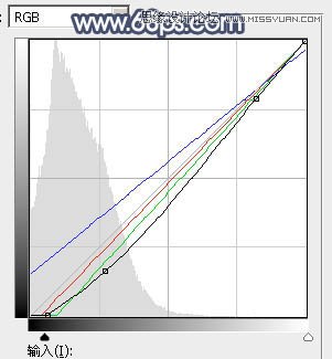 PS调出中国风美白外景艺术蓝色调