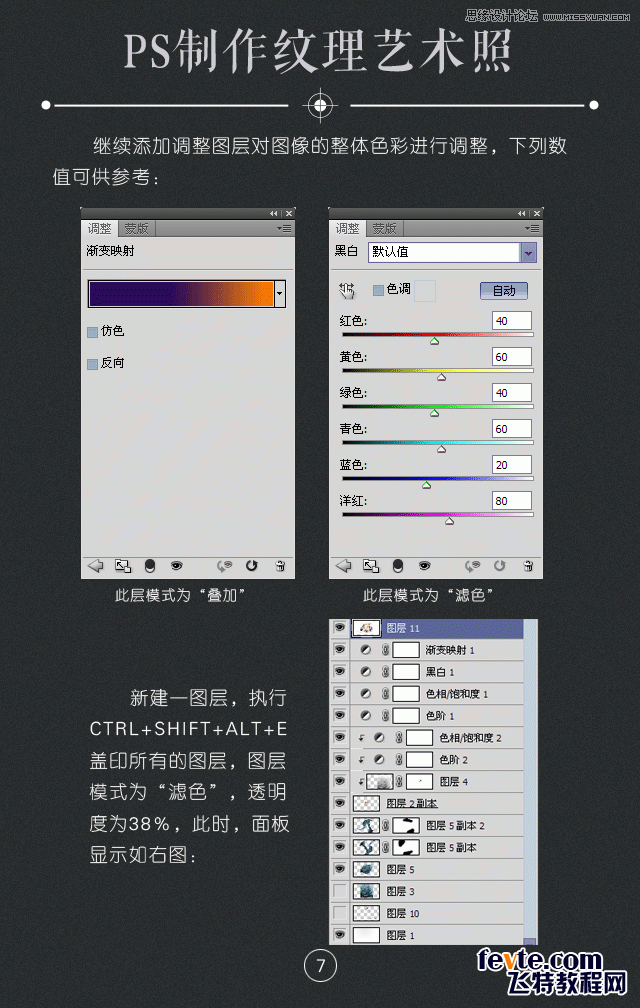 ps制作人像照片纹理艺术照片效果