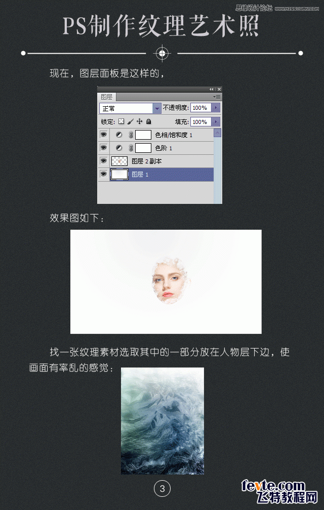 ps制作人像照片纹理艺术照片效果