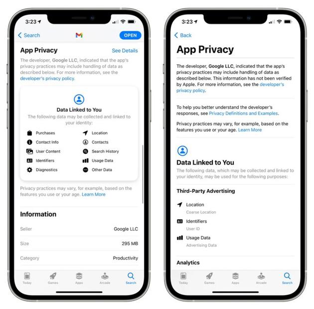 所有谷歌主流iOS App都已支持苹果隐私标签