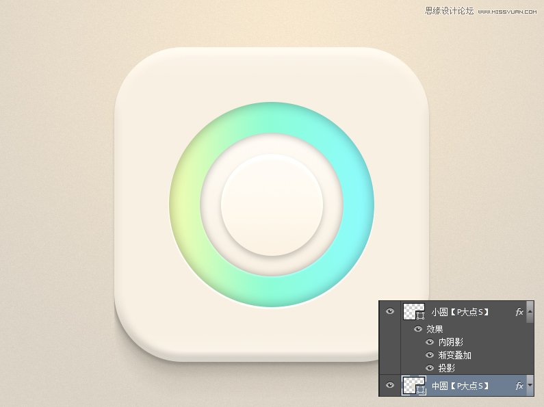 用PS绘制立体质感的时钟APP图标