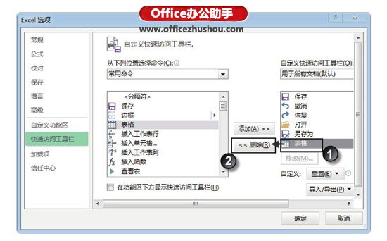 excel快速访问工具栏 向Excel的快速访问工具栏中批量添加和删除命令按钮的方法 excel快速访问工具栏 向Excel的快速访问工具栏中批量添加和删除命令按钮的方法