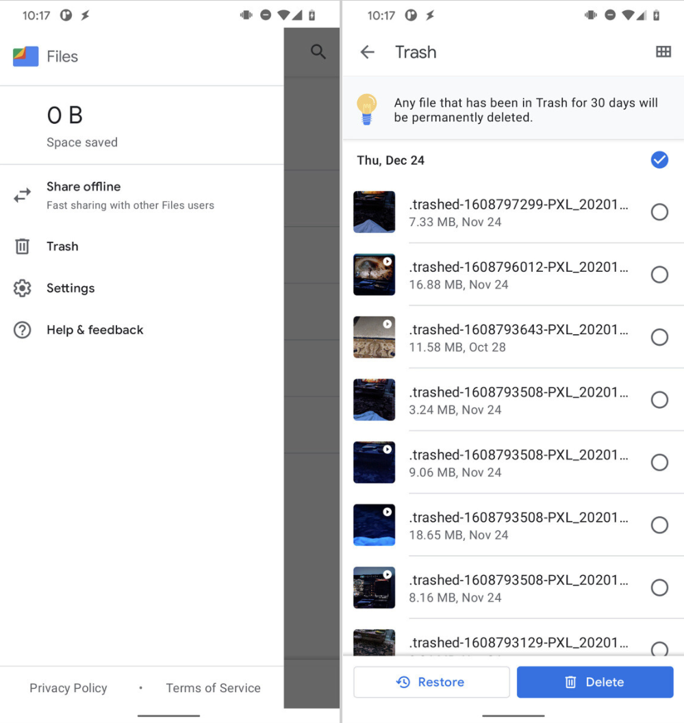 代码泄露：谷歌 Android 12 有望添加文件回收站功能，用户可自行管理