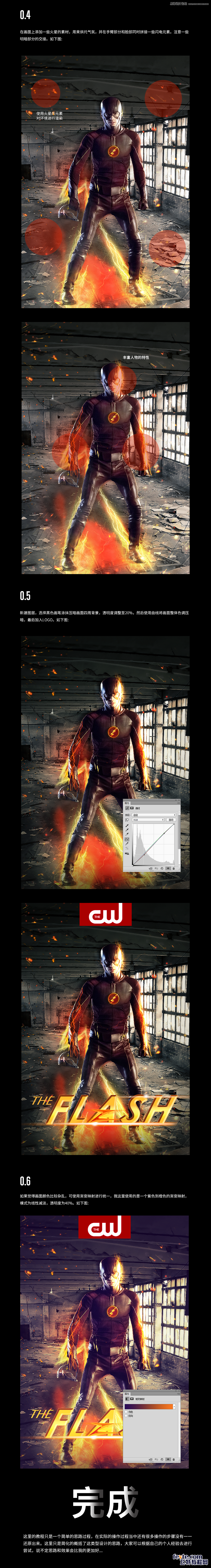 PS合成时尚超炫闪电侠电影海报