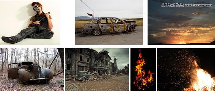 PS合成颓废风格的战争片场景