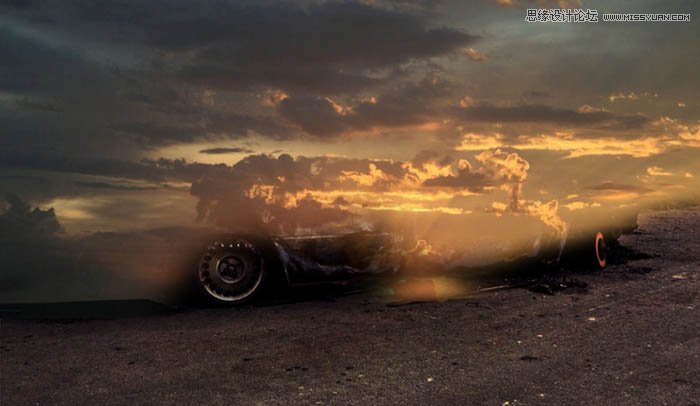 PS合成颓废风格的战争片场景