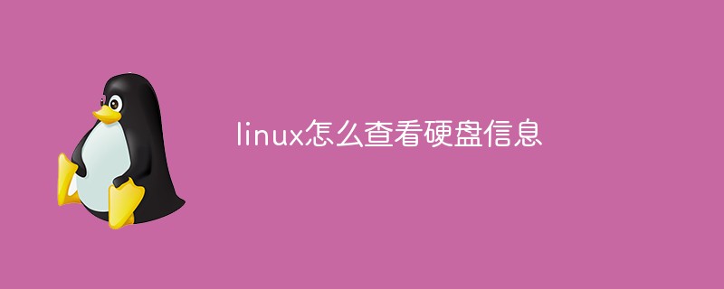 linux怎么查看硬盘信息