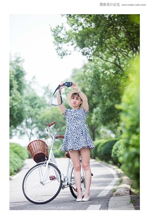 PS调出外景人像夏季小清新效果图