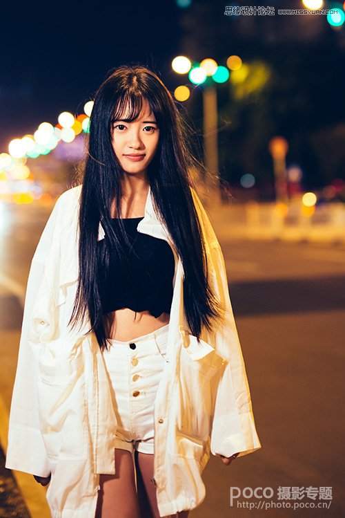 PS详细解析夜景人像前后期处理技巧