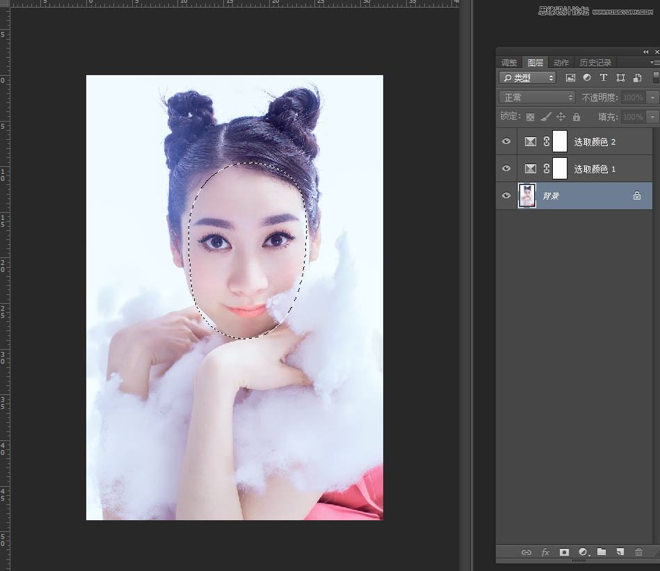 PS给美女私房照添加唯美雪景效果