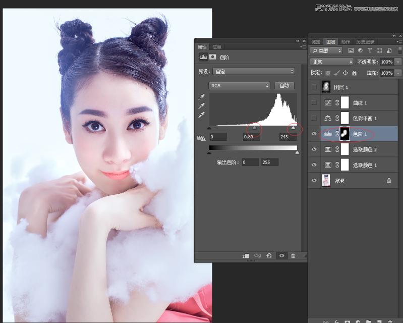 PS给美女私房照添加唯美雪景效果