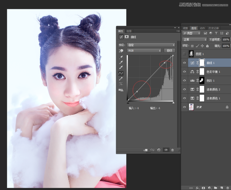 PS给美女私房照添加唯美雪景效果