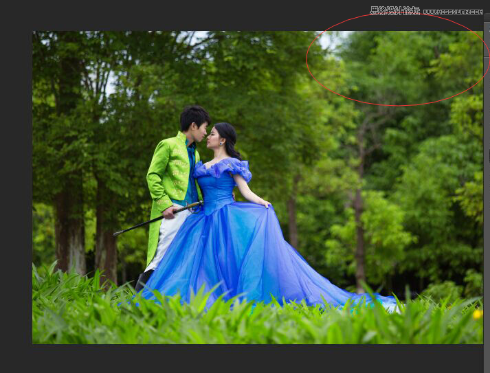 ps调出外景婚片春季清新效果