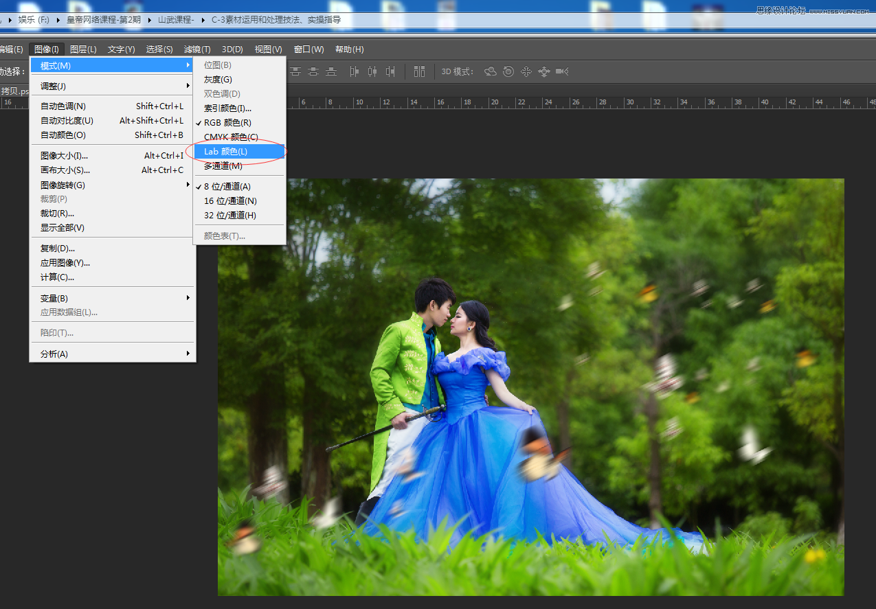 ps调出外景婚片春季清新效果