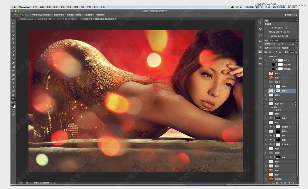 PS调出美女私房照金属质感肤色