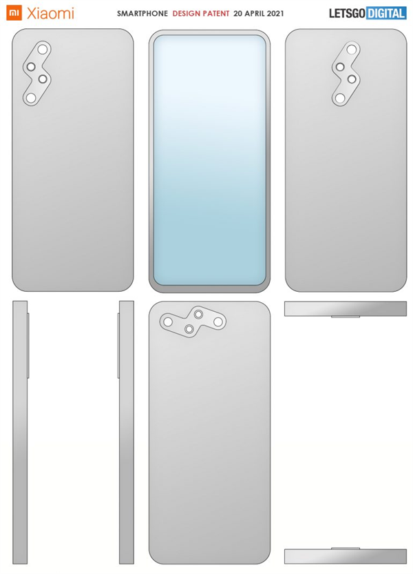 小米全新外观设计专利曝光！机身无实体按键：闪电后置摄像头吸睛
