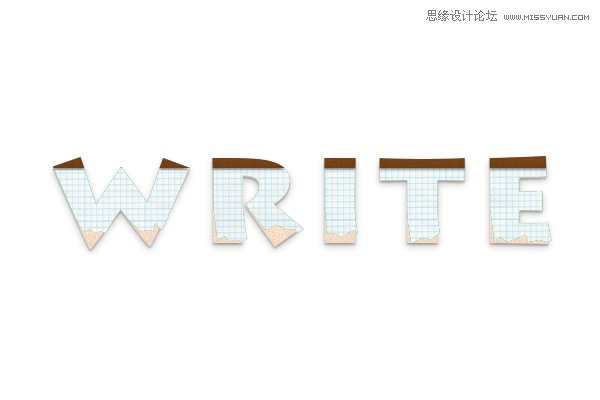 ps快速的制作纸边撕裂的艺术字