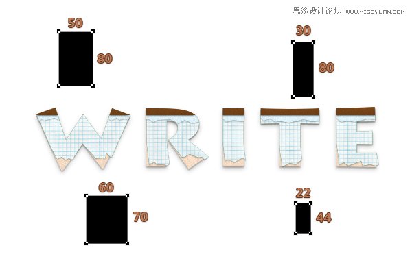 ps快速的制作纸边撕裂的艺术字