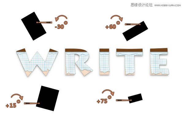 ps快速的制作纸边撕裂的艺术字