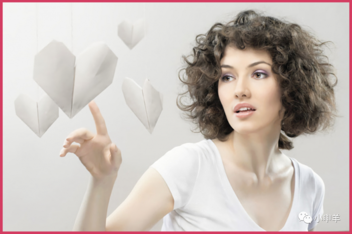 用PS快速抠出卷发的美女人像